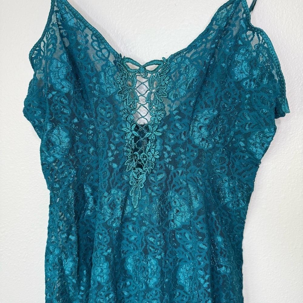 Vintage Sostanza Teal Lace Babydoll Lingerie – Size Small - Picture 2 of 6
